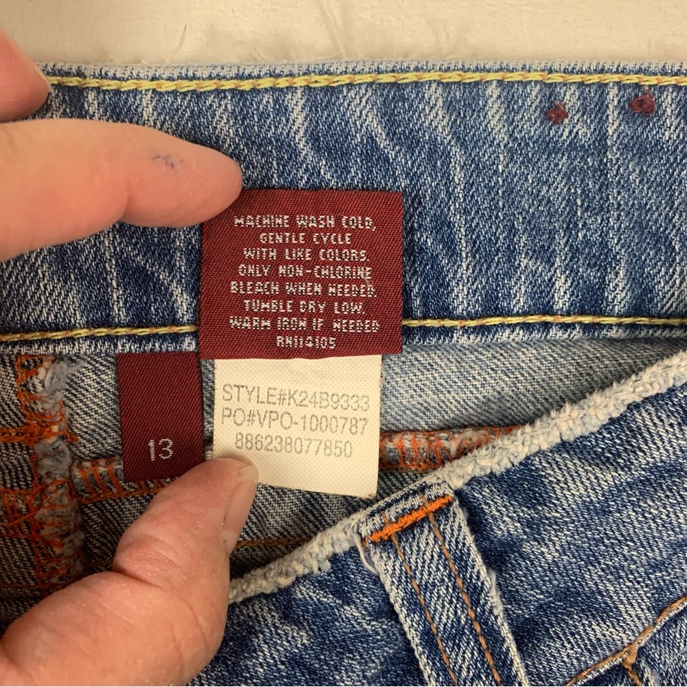 Bongo Juniors 13 32 Patchwork Denim Distressed Bl… - image 4